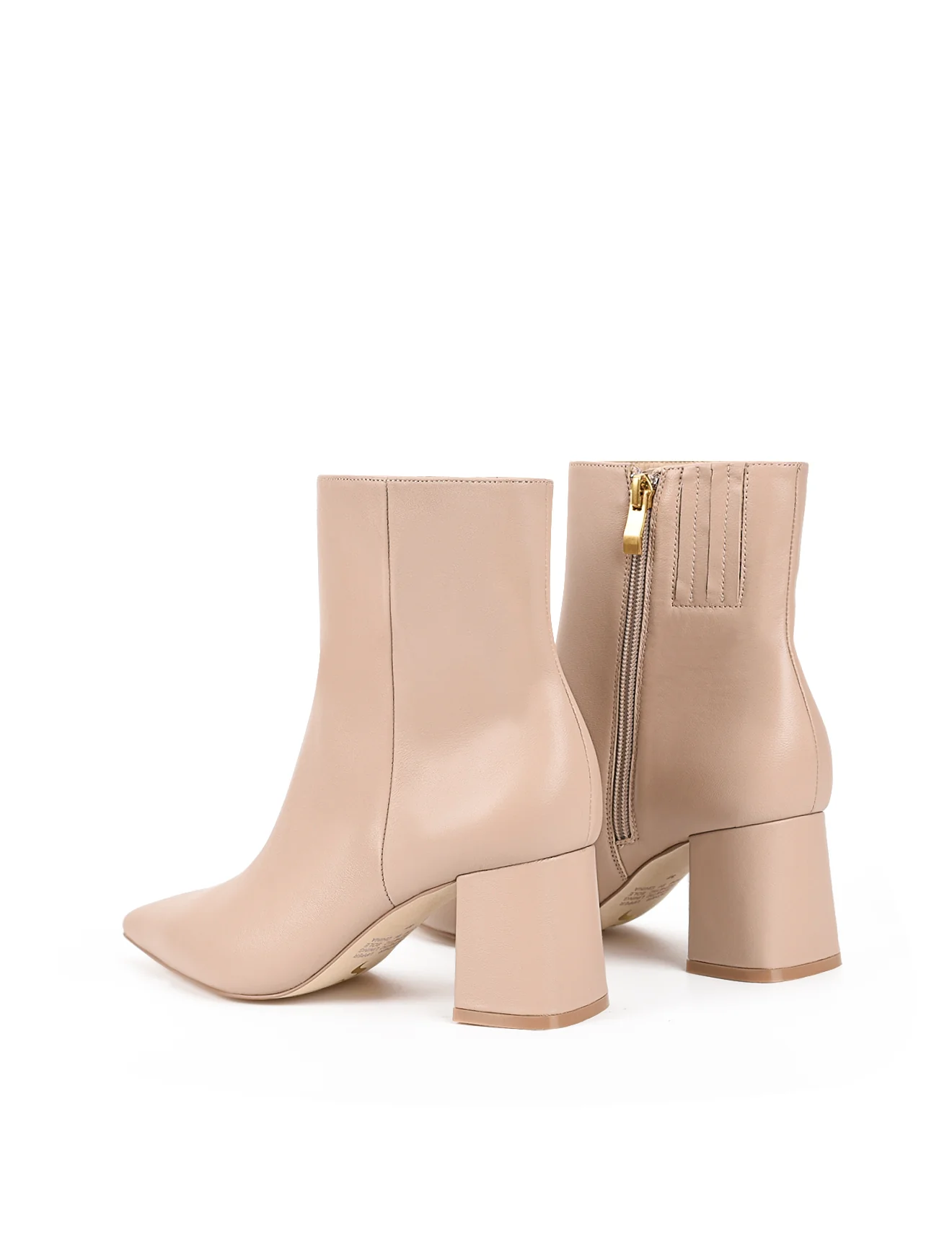 Yates Ankle Boots - Nude Leather - Image 3