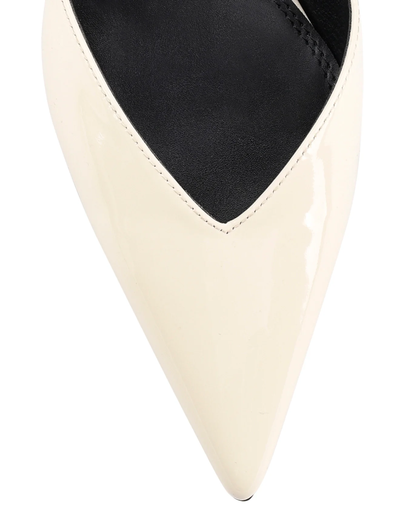 Yoco Slingback Kitten Heels - Chalk White Patent Leather - Image 4