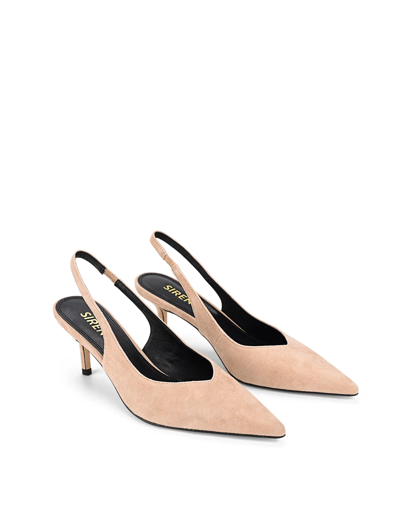 Yory Slingback Kitten Heels - Almond Tan Suede - Image 4
