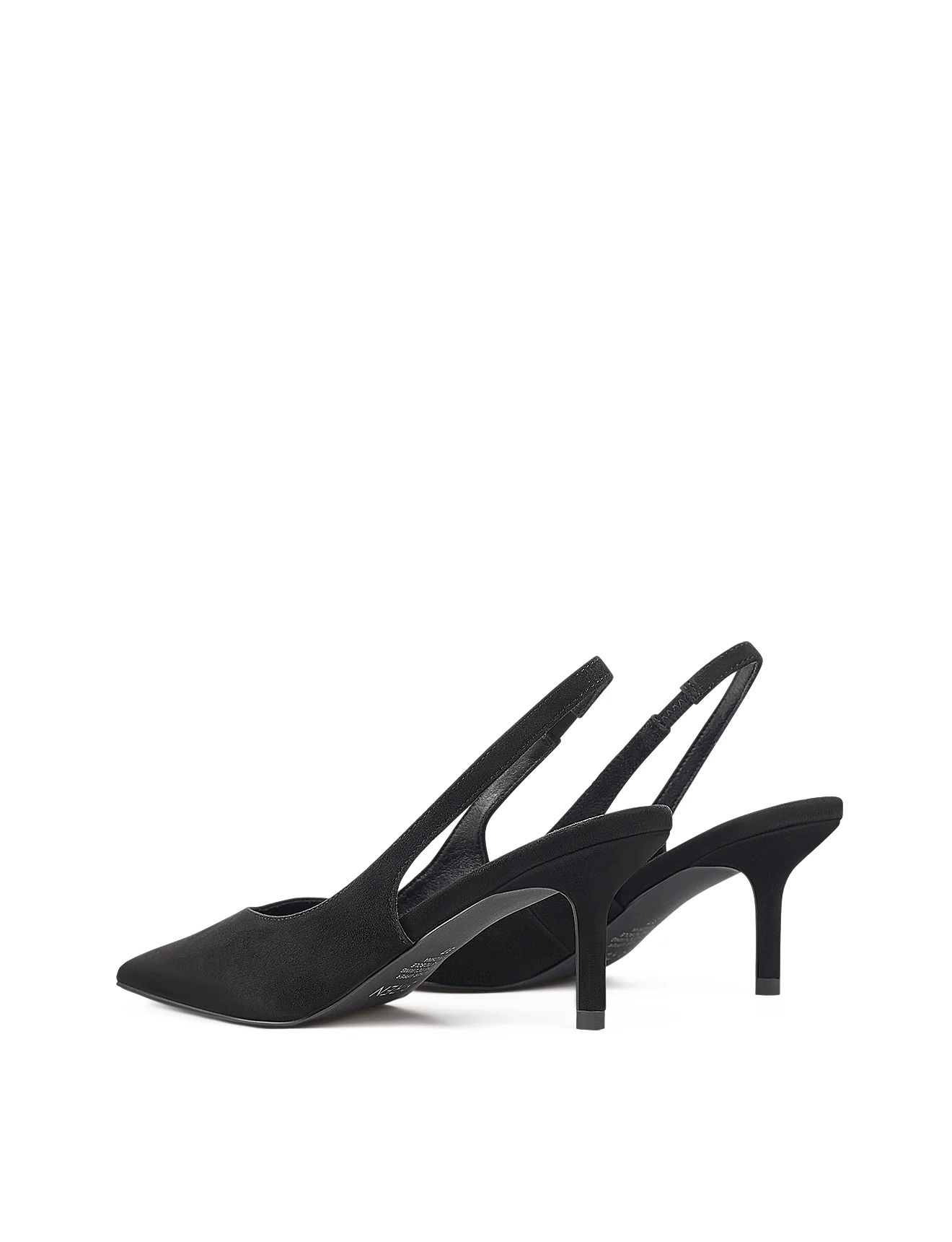 Yory Slingback Kitten Heels - Black Suede - Image 3
