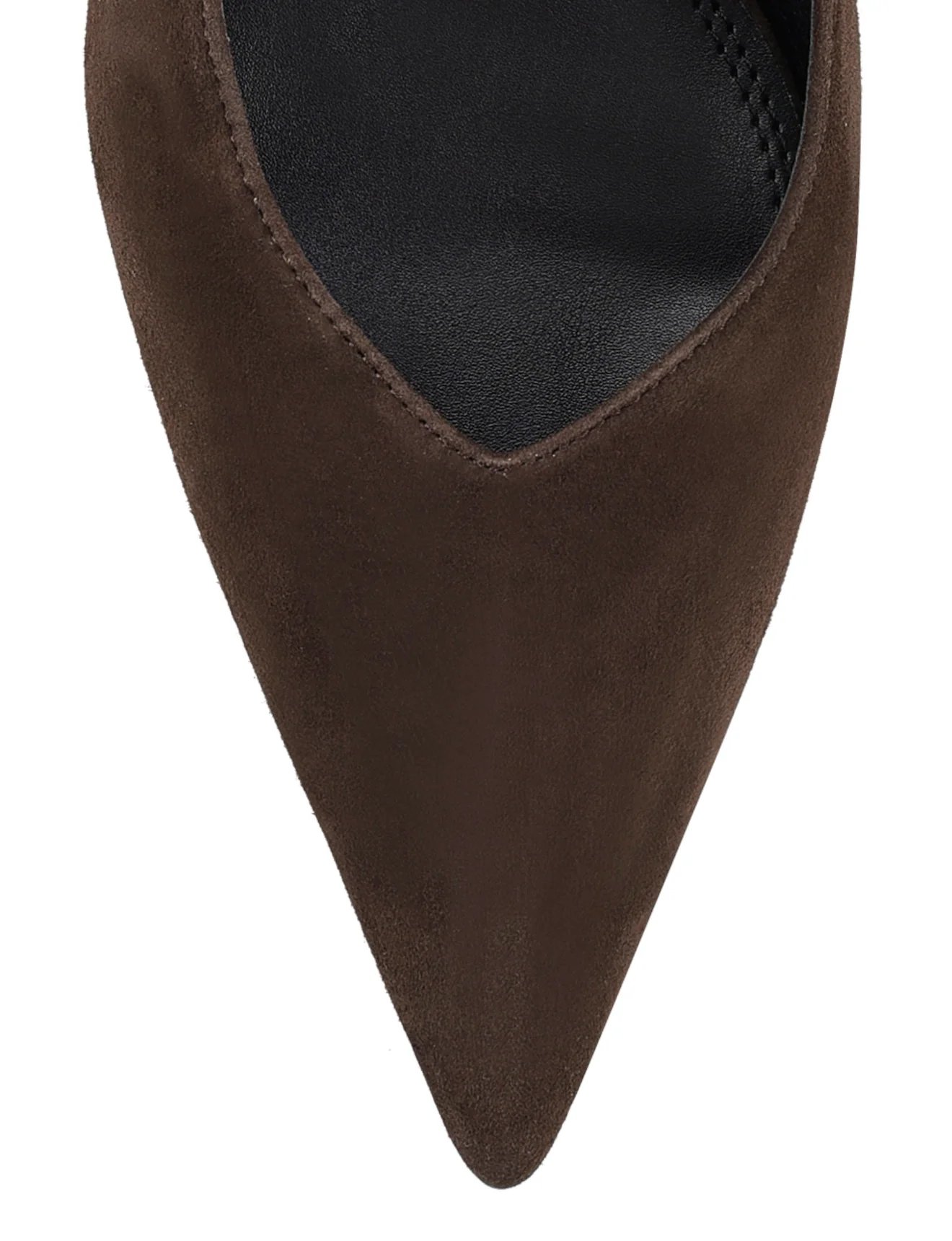 Yory Slingback Kitten Heels - Chocolate Brown Suede - Image 6