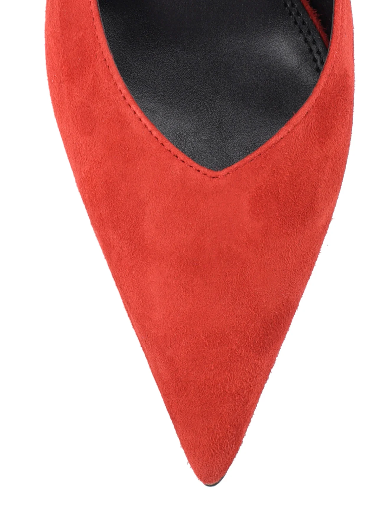 Yory Slingback Kitten Heels - Red Suede - Image 6