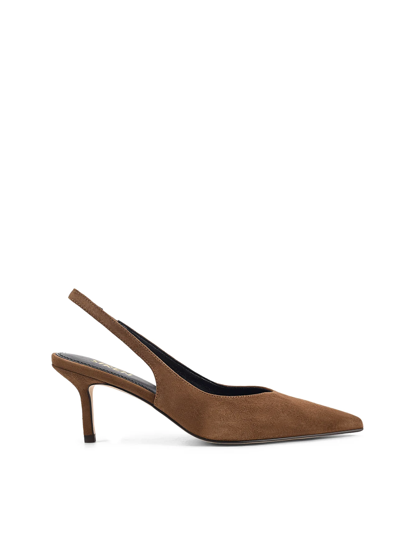 Yory Slingback Kitten Heels - Toffee Brown Suede