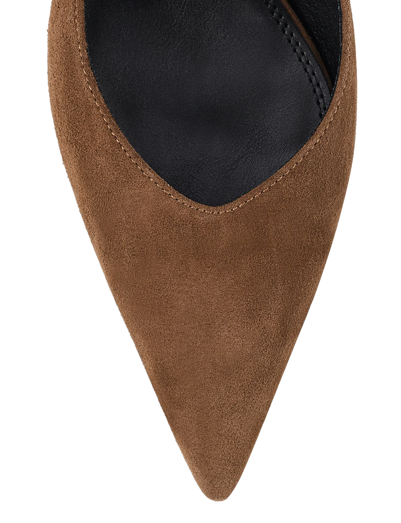 Yory Slingback Kitten Heels - Toffee Brown Suede - Image 5