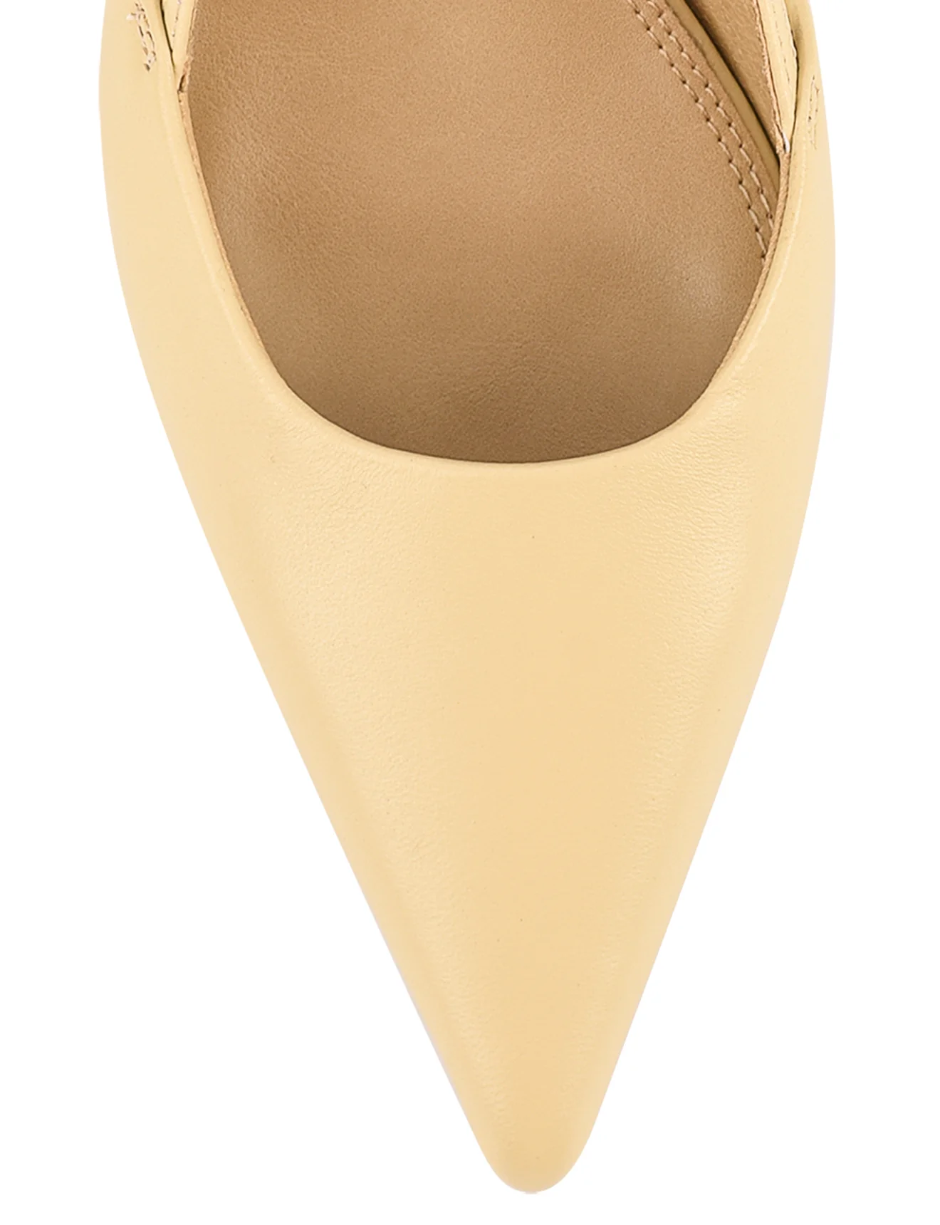 Yoyo Slingback Kitten Heels - Custard Yellow Leather - Image 5