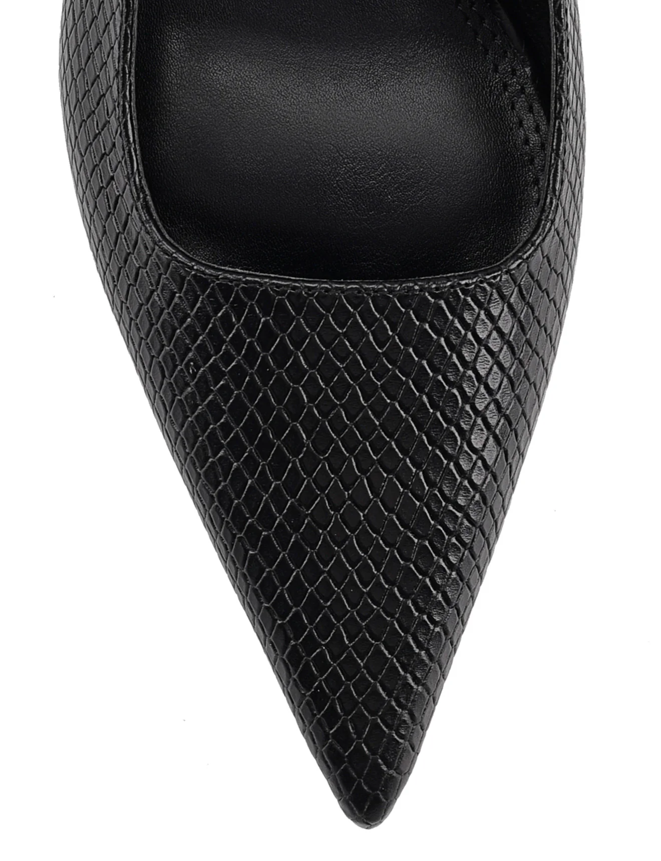 Zuko Slingback Heels - Black Snake Leather - Image 4