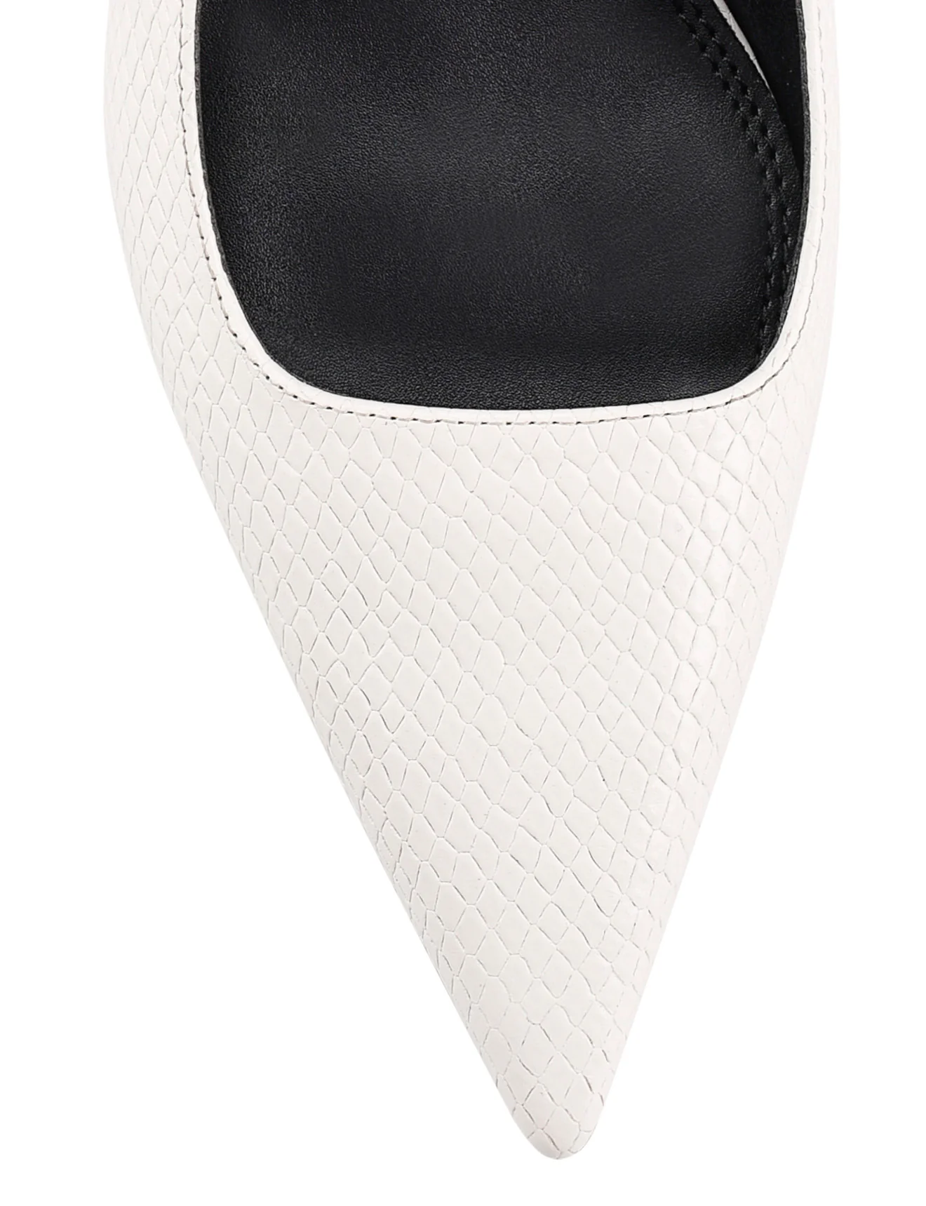 Zuko Slingback Heels - Chalk White Snake Leather - Image 4